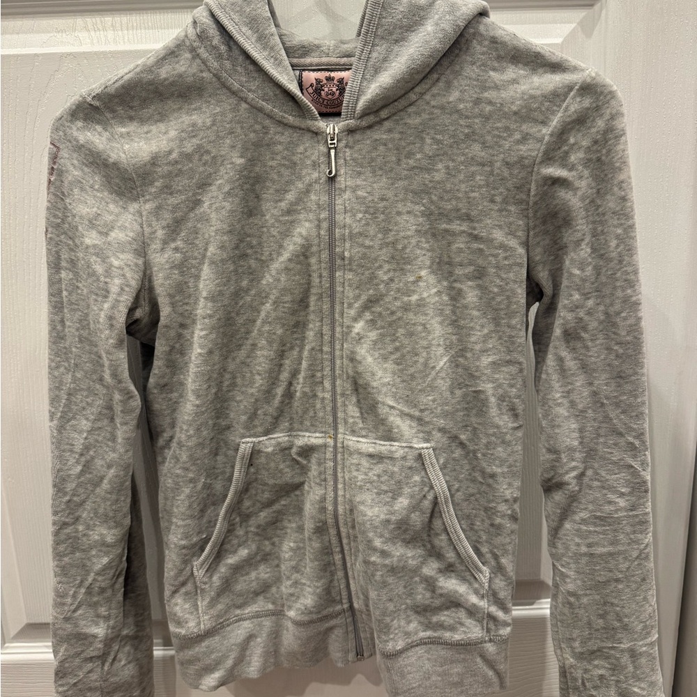Juicy Couture Light Gray Kids Zip-Up Hoodie